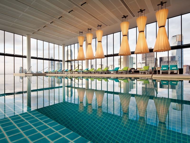 Indoor swimming pool at Crown Metropol Melbourne Hotel